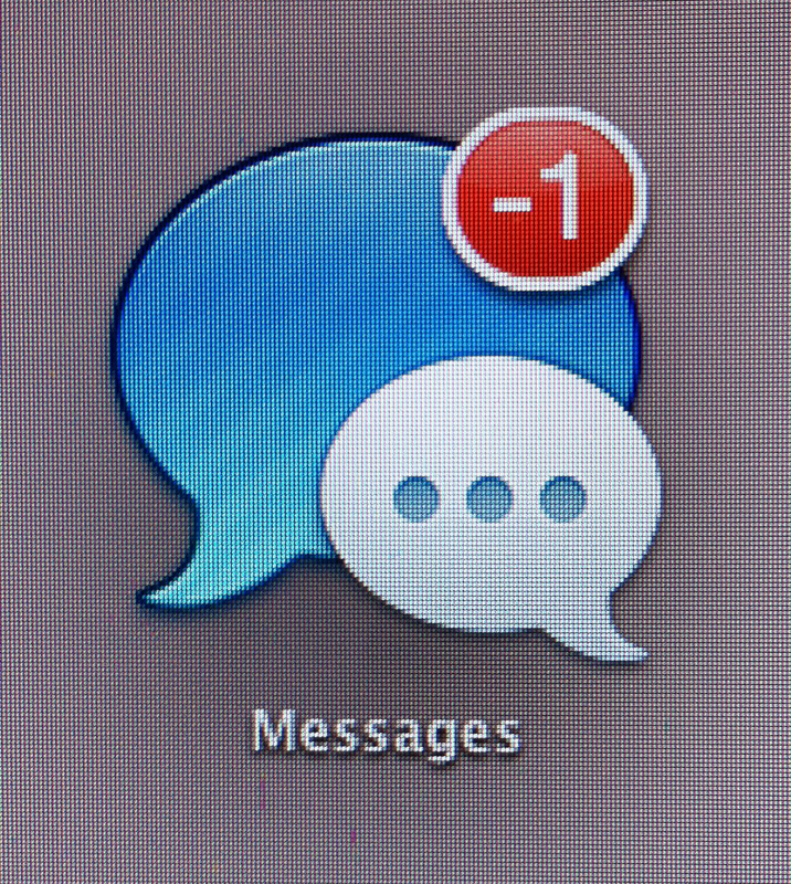 Messages has negative 1 messages